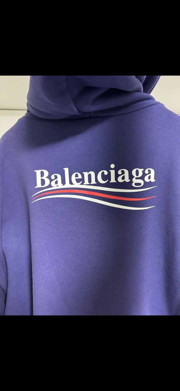 발렌시아가 웨이브로고 후드티 상품이미지2