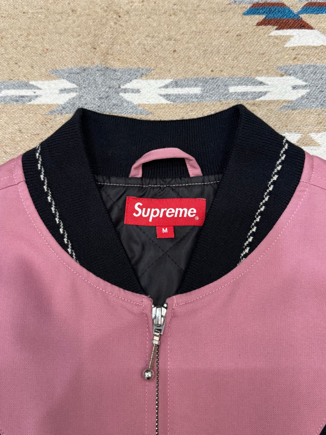 [M] 슈프림 다이아몬드 레이온 봄버 더스티 핑크  상품이미지2