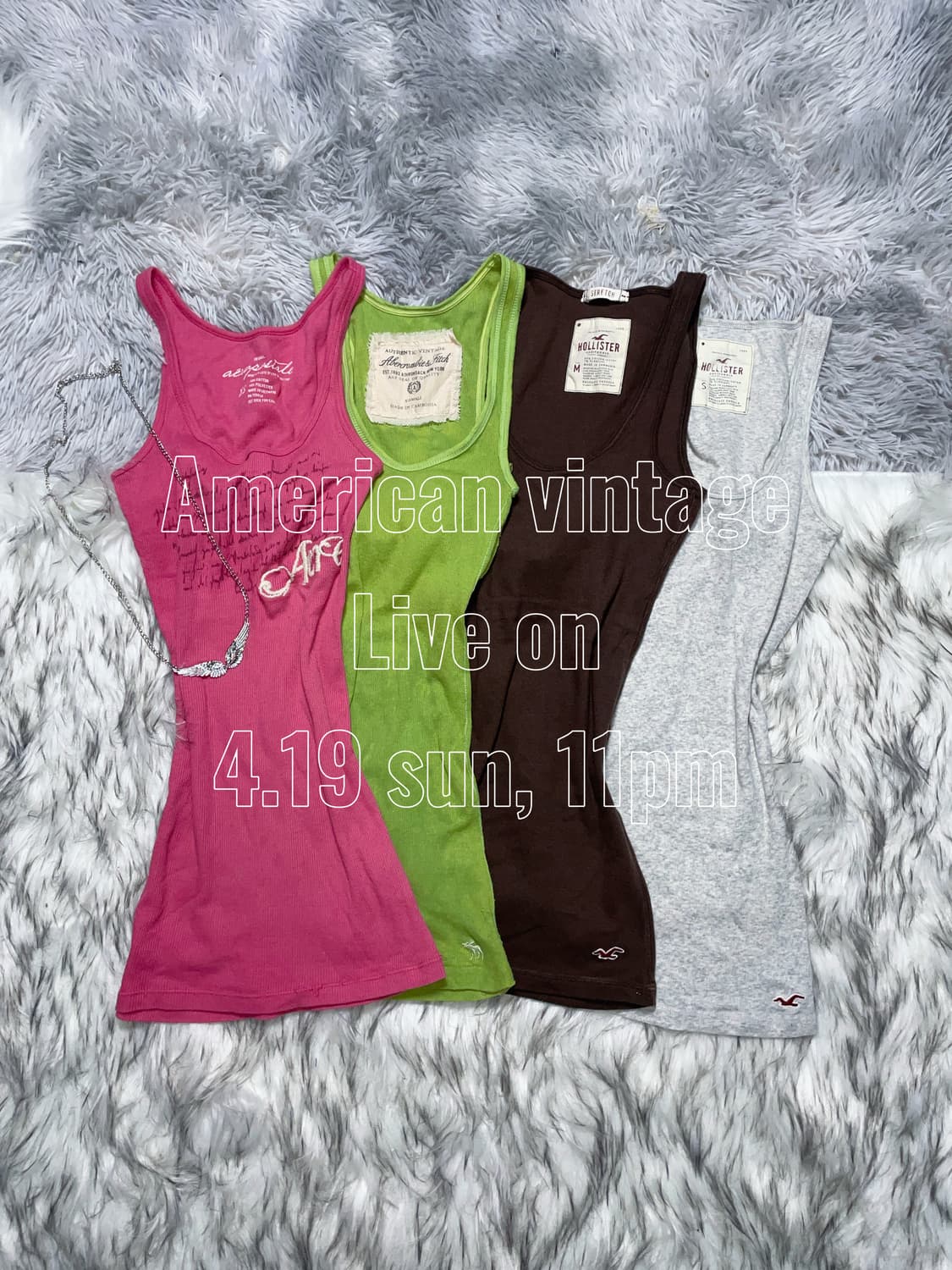 Aeropostale 핑크 레터링 나시 슬리브리스 상품이미지4