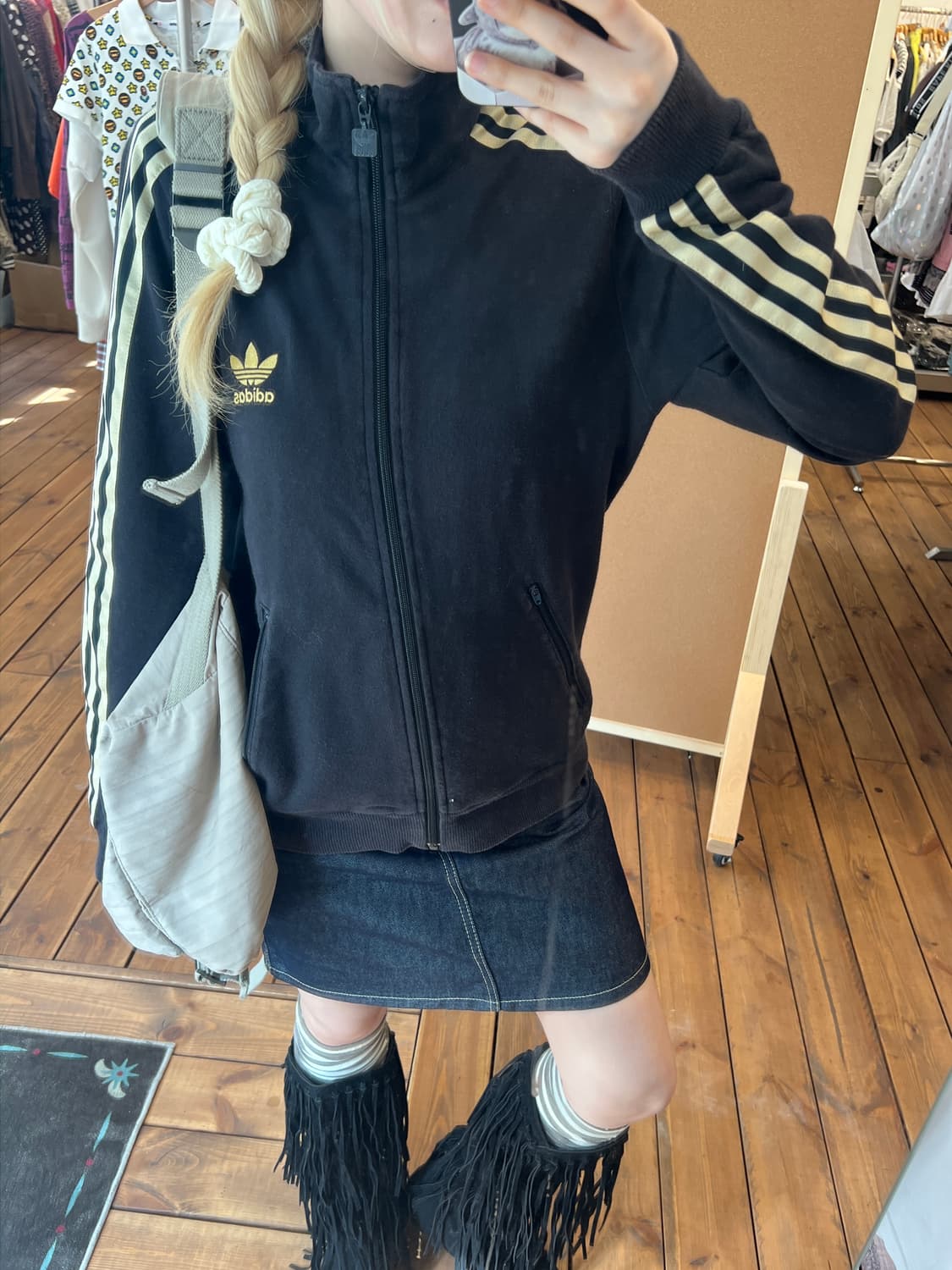 아디다스 블랙 골드 져지 상품이미지3