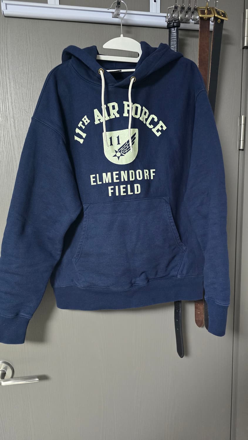 [S] 아웃스탠딩 후드티 네이비 상품이미지3