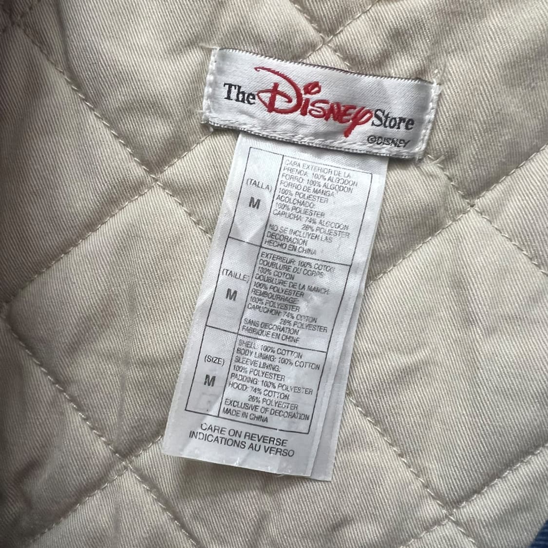 90s 디즈니 곰돌이 푸우 데님 바시티 스타디움 자켓 해외 M 상품이미지5