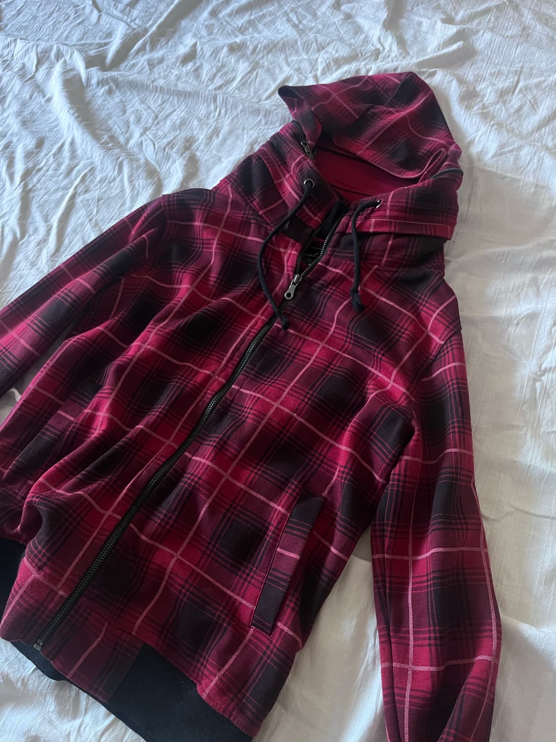 High neck  hood zip up 상품이미지2