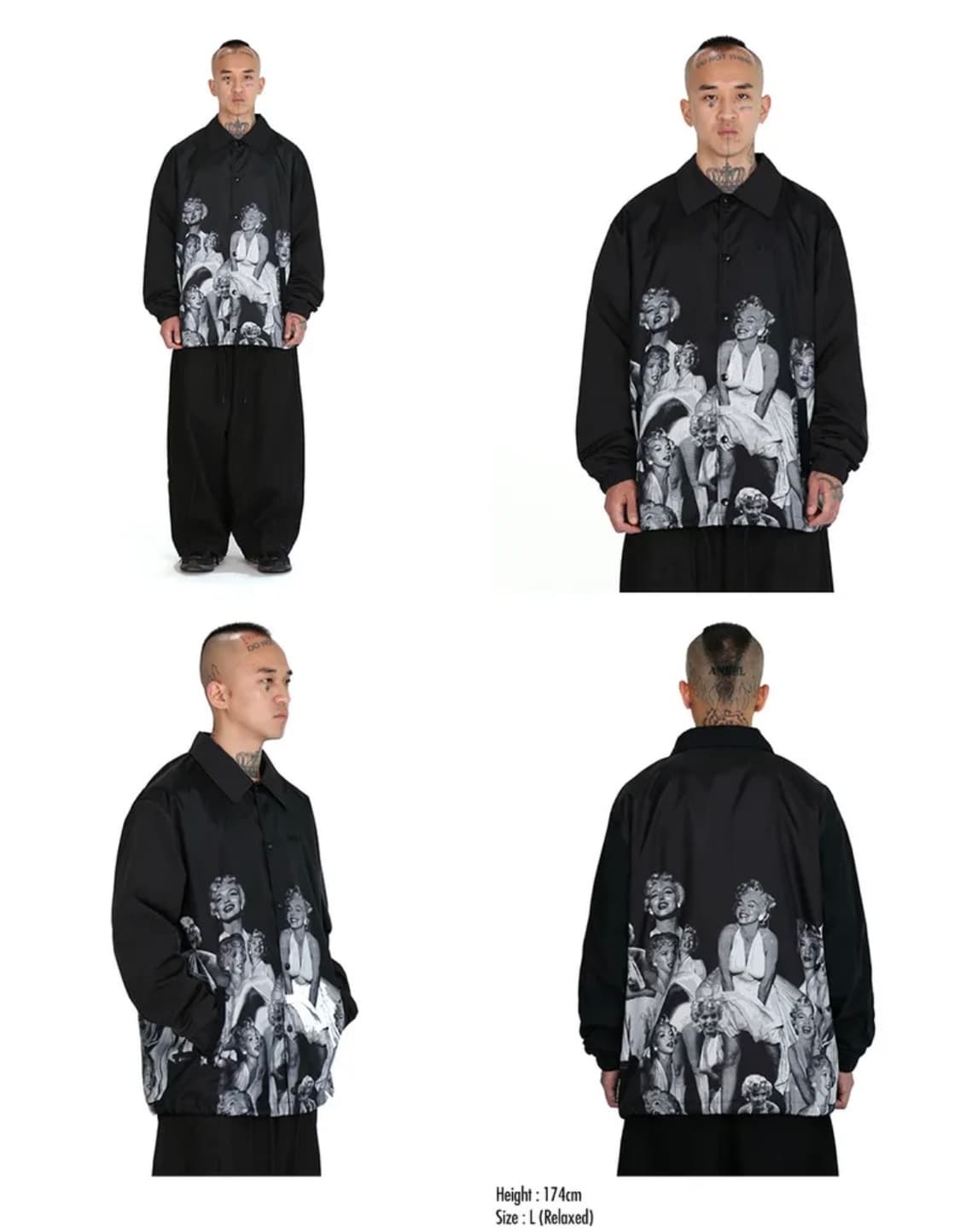 아조바이아조 마릴린먼로 코치 자켓 블랙 L 상품이미지6