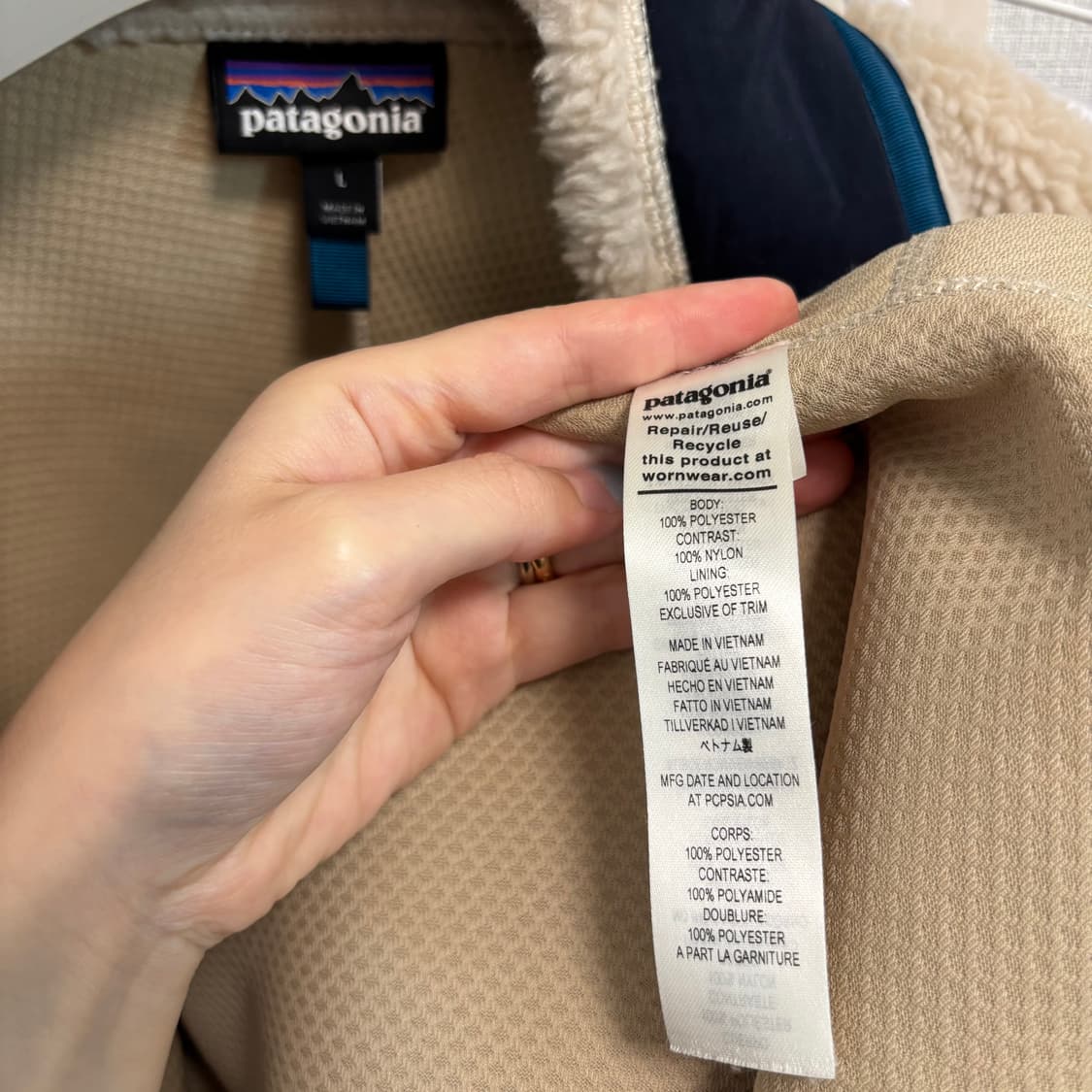 파타고니아 레트로 자켓 (내추럴, L) 상품이미지8