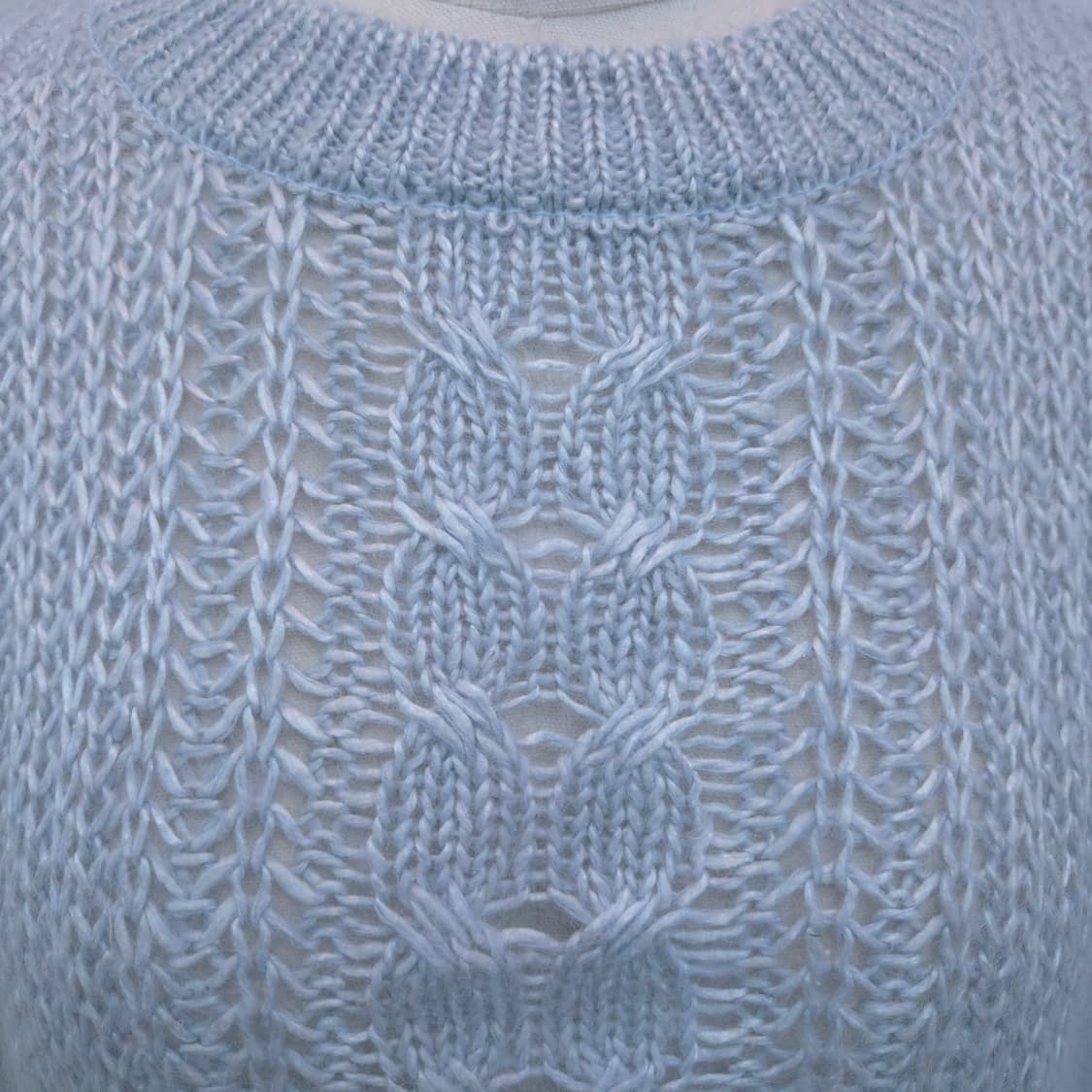 일본제 실크울  꽈배기 니트 스웨터 상품이미지3