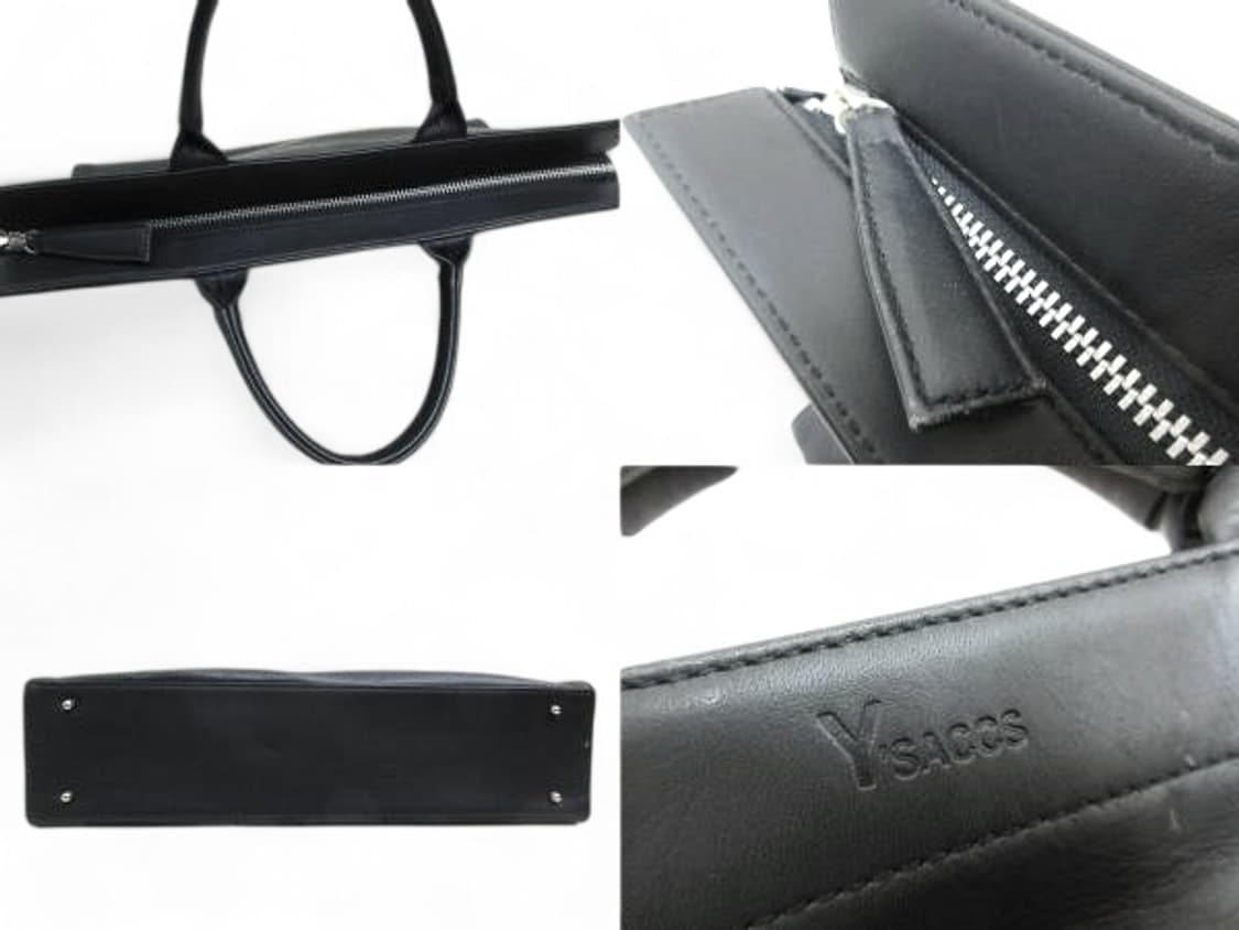 요지 야마모토 Y'SACCS 소가죽 스퀘어 토트백 상품이미지5