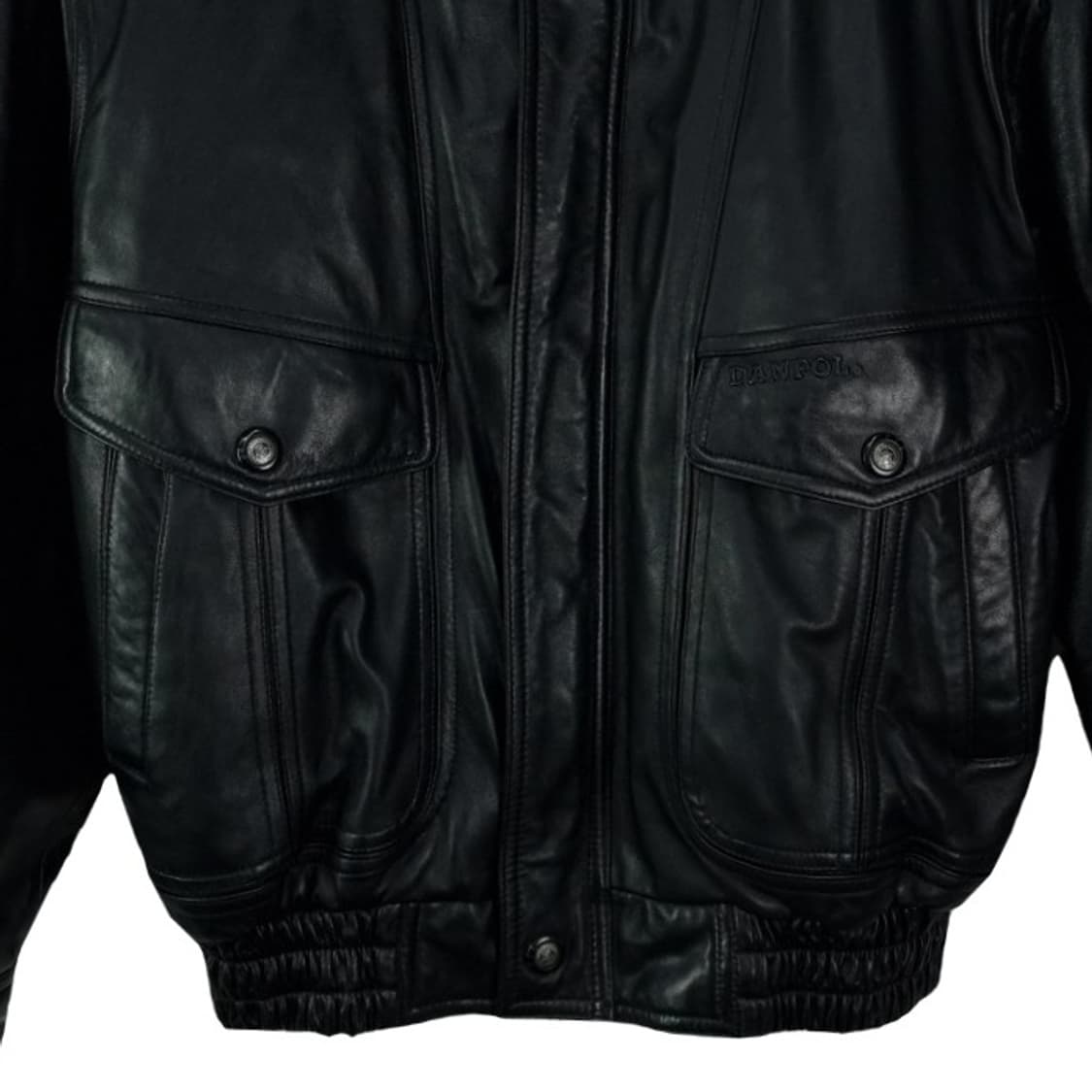 [빈티지] 리얼 쉽스킨 약가죽 레더 봄버 자켓 블랙 M19170 상품이미지5