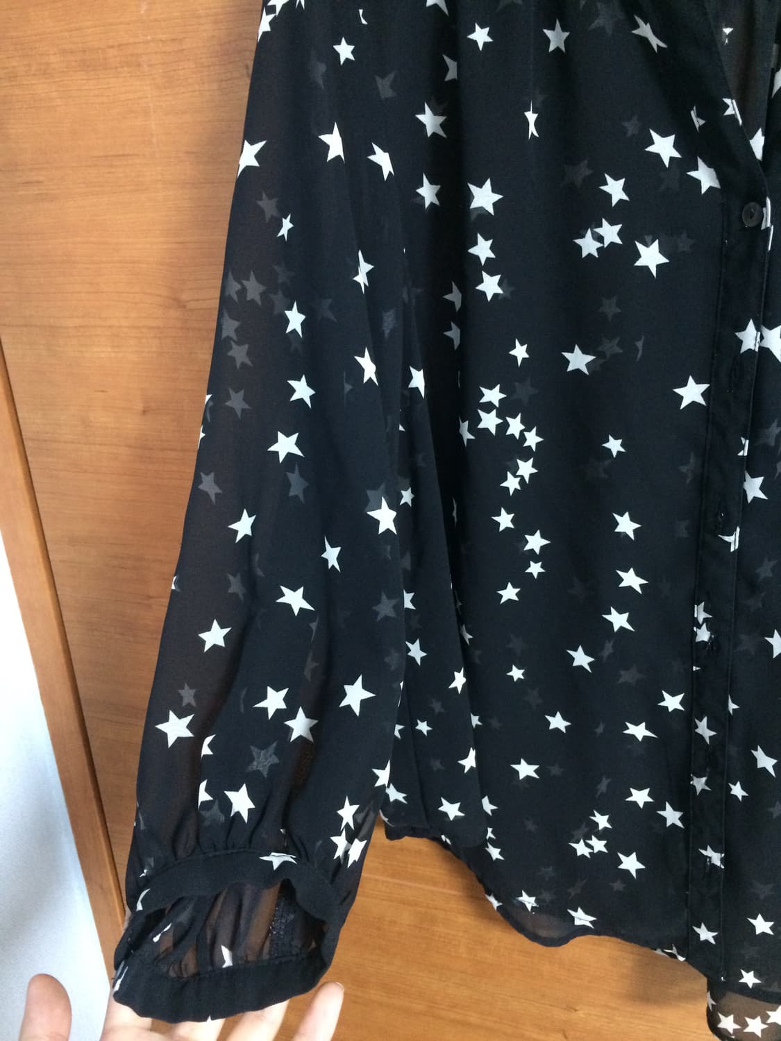 블랙 기본 별 셔츠 상품이미지3