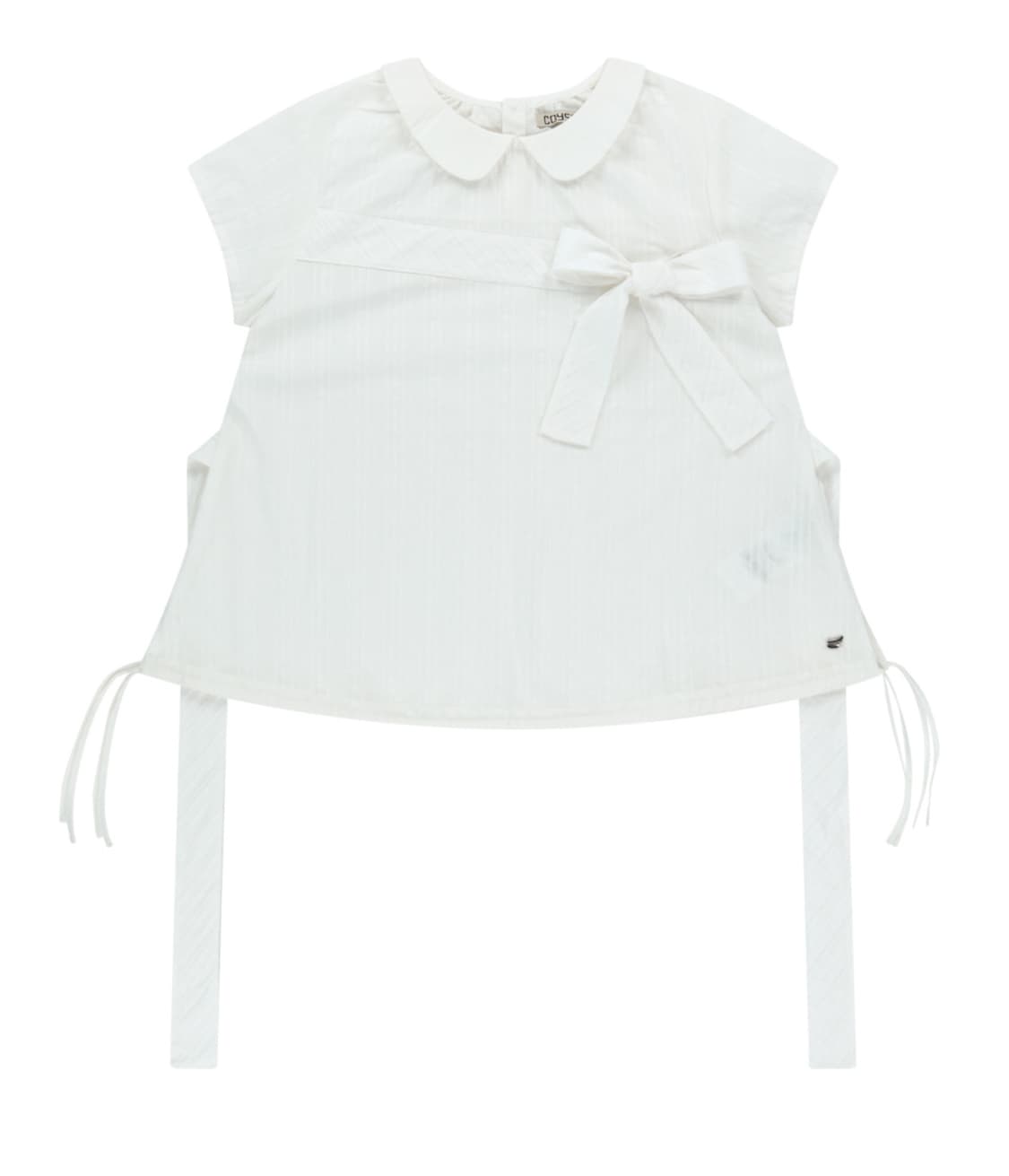 코이세이오 보우 블라우스 화이트 bow blouse white 상품이미지1
