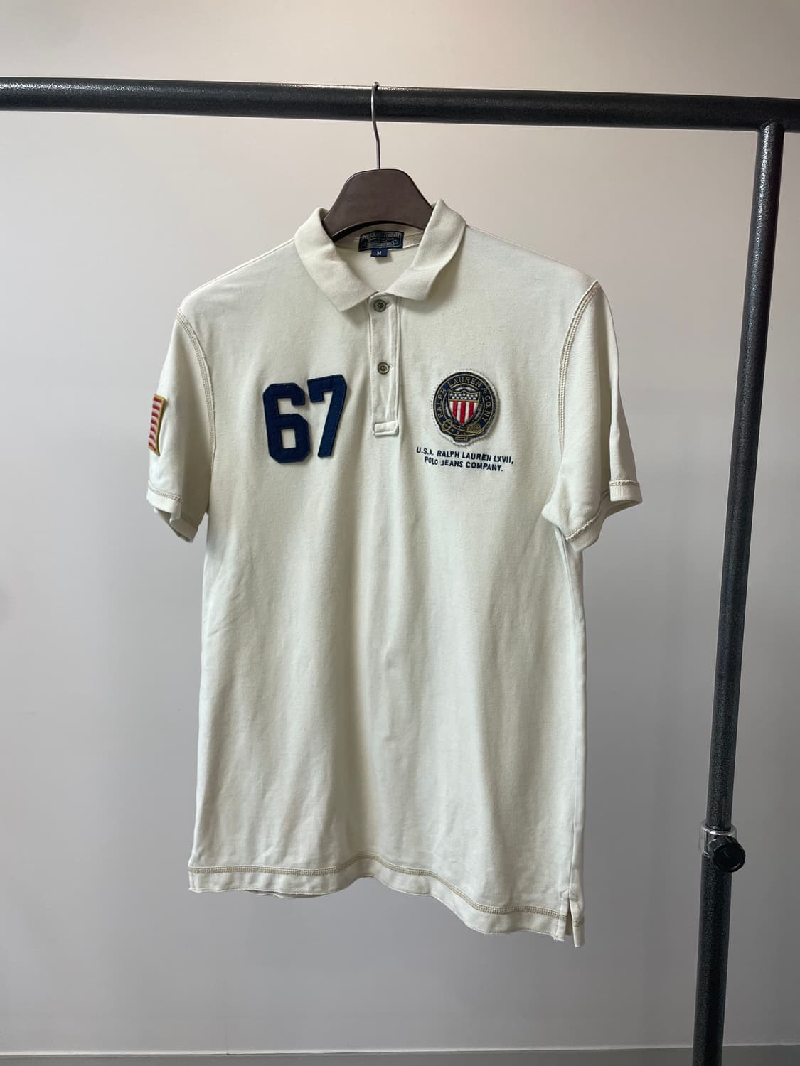 (M) 폴로 진스 usa 앰블럼 패치 반팔 카라티 상품이미지1