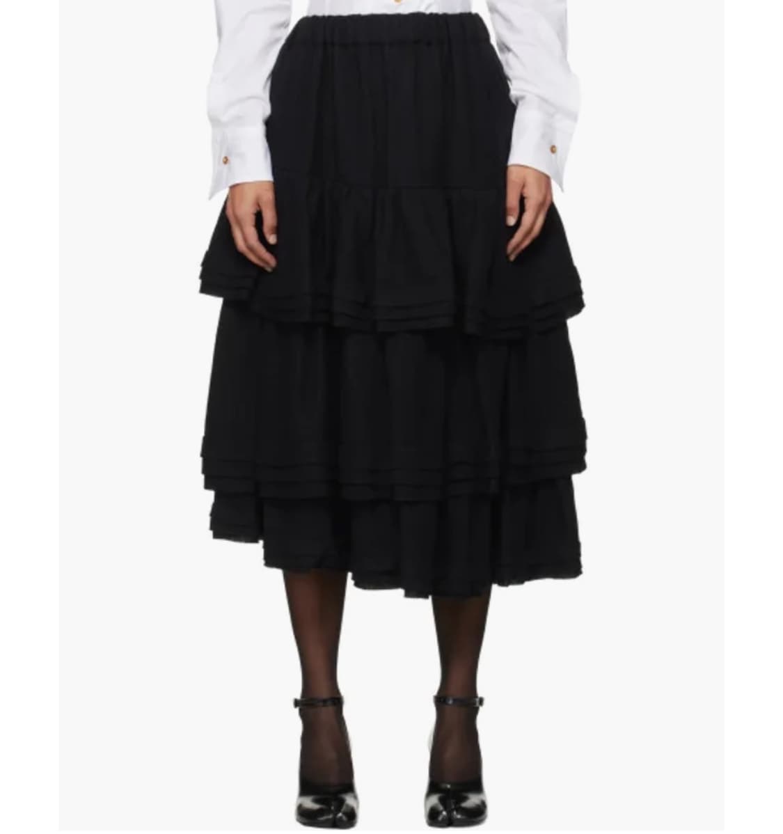 24aw 느와케이니노미야 꼼데가르송 축융울 프릴 스커트 s 상품이미지3