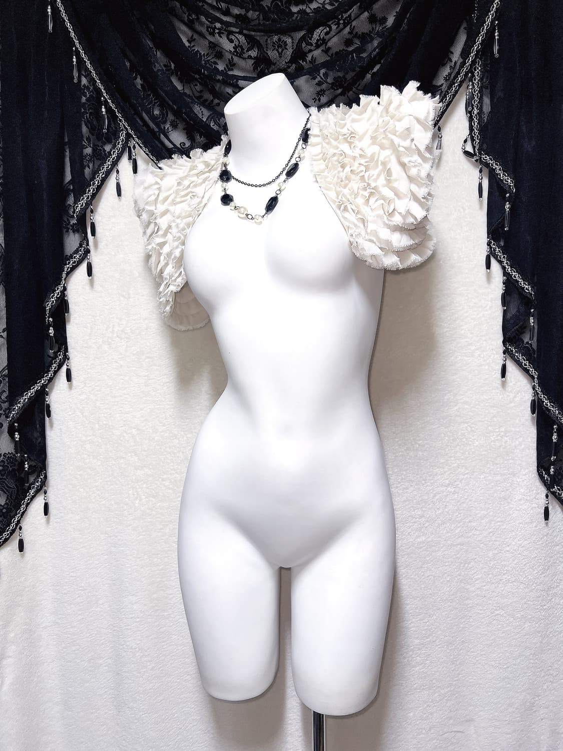 로맨틱고딕 히메갸루 로걀 프릴 쉬폰볼레로 가디건 베스트 페어리 달천 상품이미지5