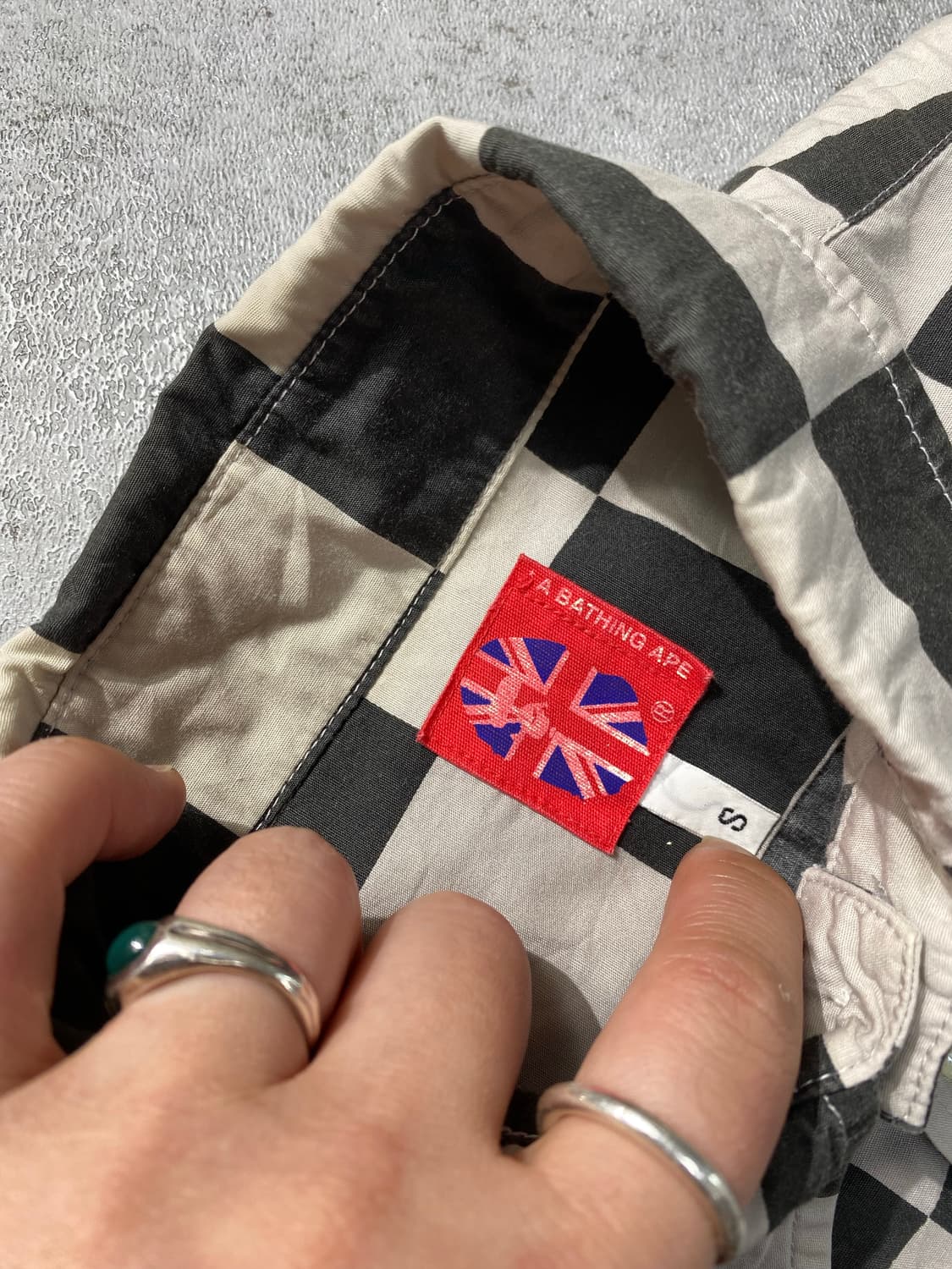 [S] A BATHING APE 베이프 체커보드 반팔셔츠 상품이미지7