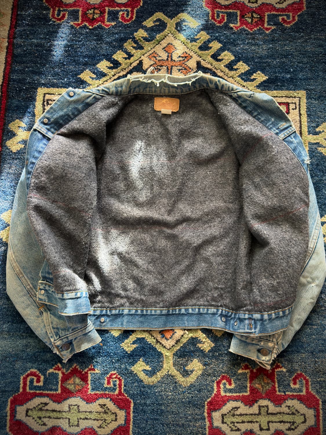70s USA 리바이스 70505-0317 블랭킷 라이닝 데님자켓 상품이미지2