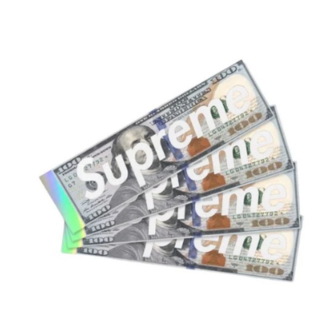 슈프림 달러 박스로고 스티커 상품이미지1