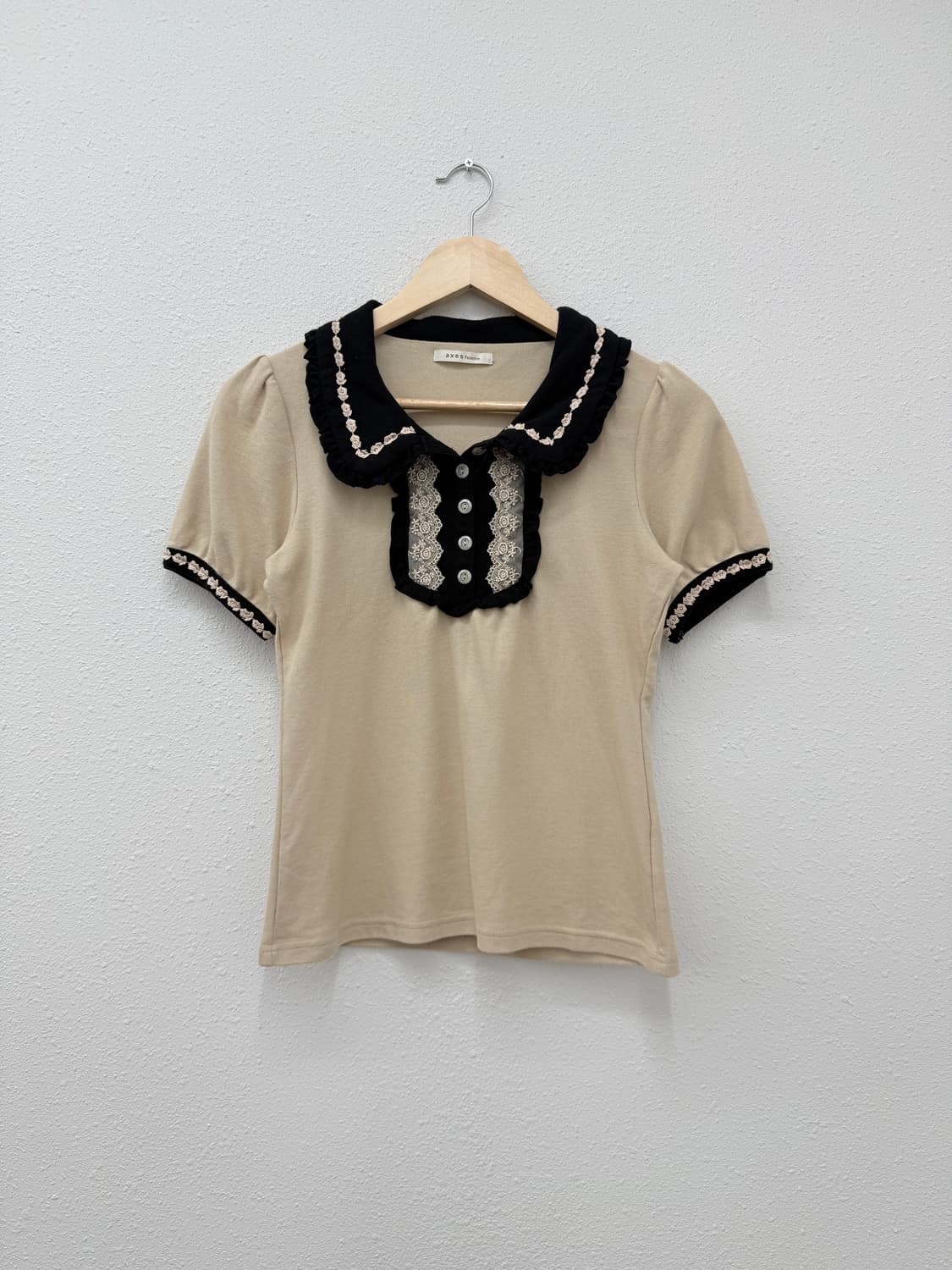 빈티지 axes remme 프릴 레이스 카라티 상품이미지1