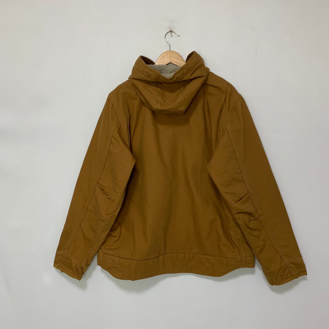 칼하트 빈티지 양털 후드 워크 자켓 카멜 브라운 루즈핏 남녀공용 M 상품이미지7