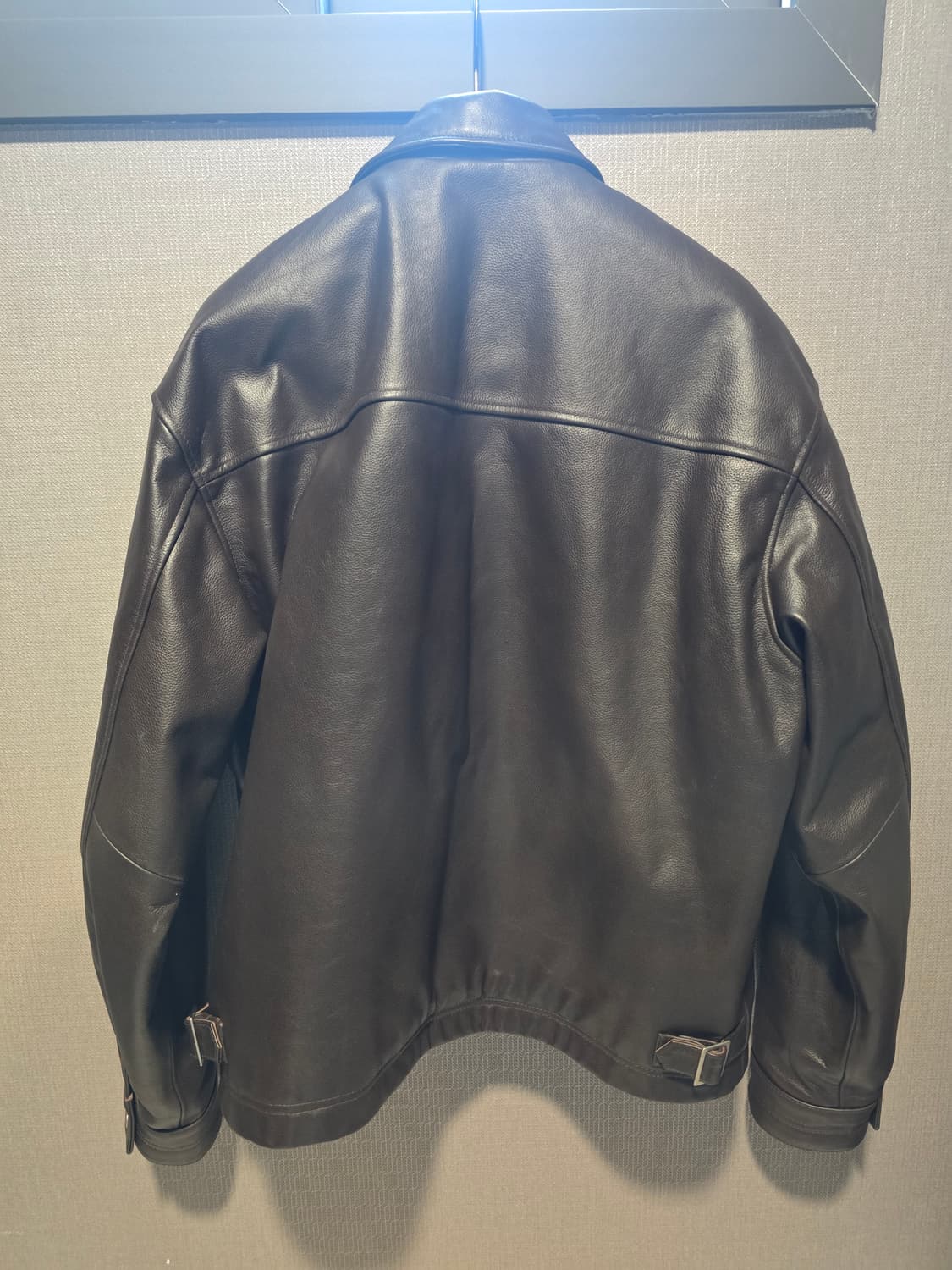 도프제이슨 워시드 티 코어 레더 싱글 자켓 브라운 XL 소가죽 상품이미지4