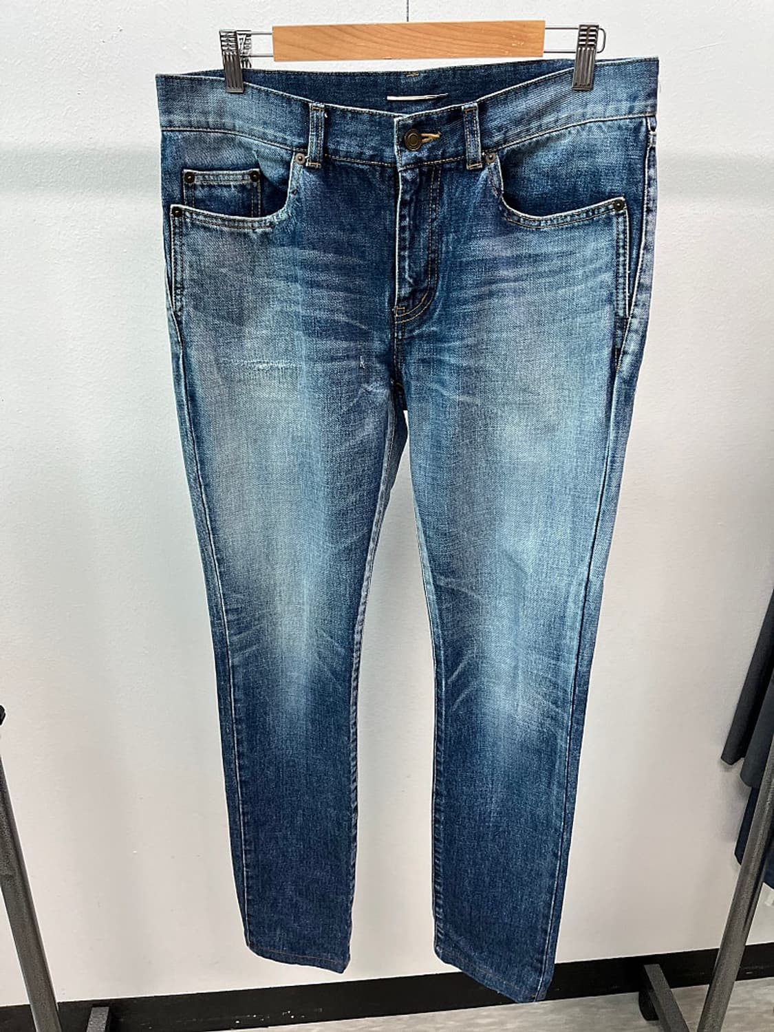 32) 생로랑 워싱 데미지 스키니진  상품이미지1