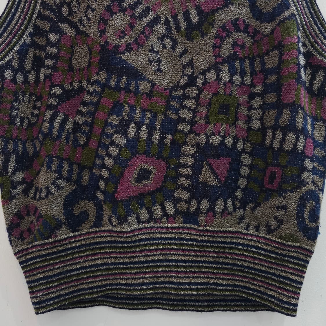 유니크 아트패턴 니트조끼 베스트 남녀공용  상품이미지5