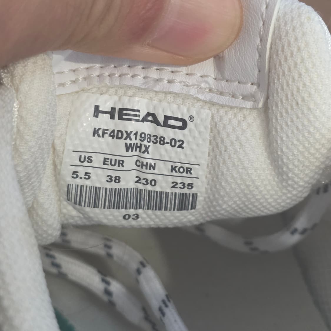 1a-14:헤드 1950 청키 화이트 스니커즈(235)-거의새거 상품이미지6