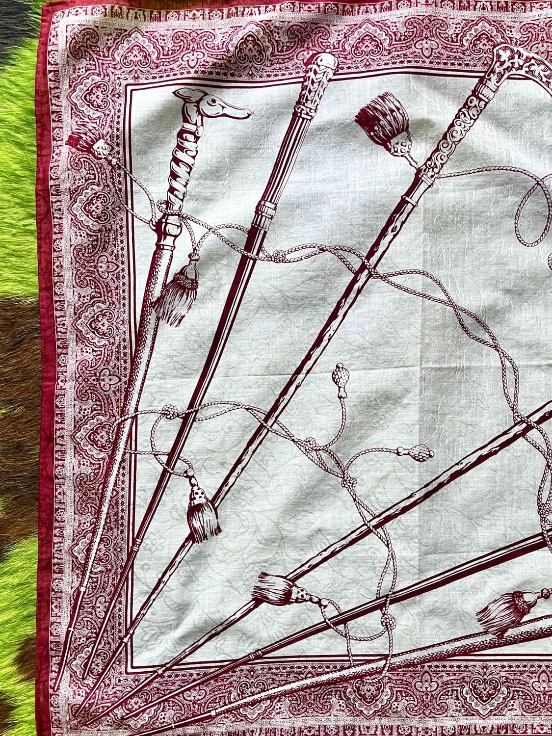 1980-90s Old TRUSSARDI Bandana Scarf 상품이미지6
