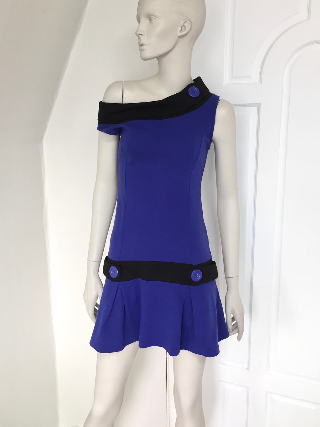 Japan Vivid Blue Oversized Button Dress 상품이미지6