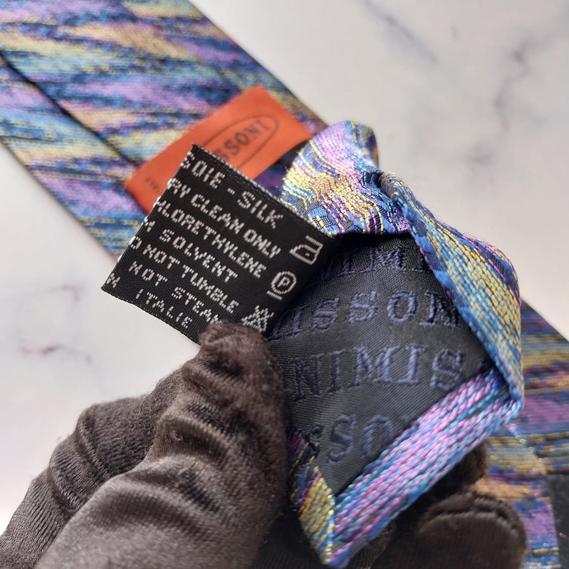 미쏘니 실크 멀티 스트라이프 자카드 넥타이 8.1cm A+등급 K1935 상품이미지10