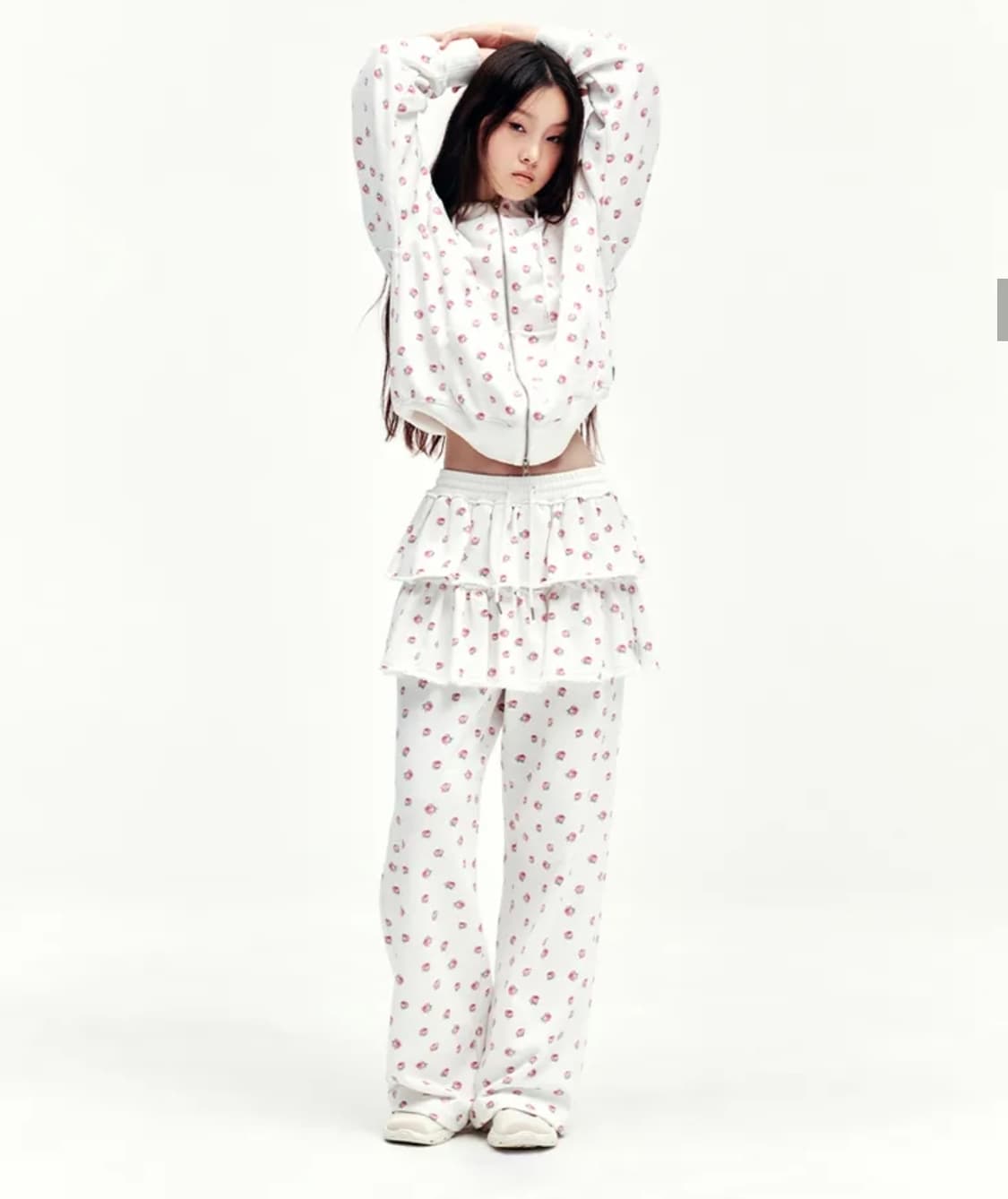 유희 플라워 레이어드 치마 팬츠 상품이미지1