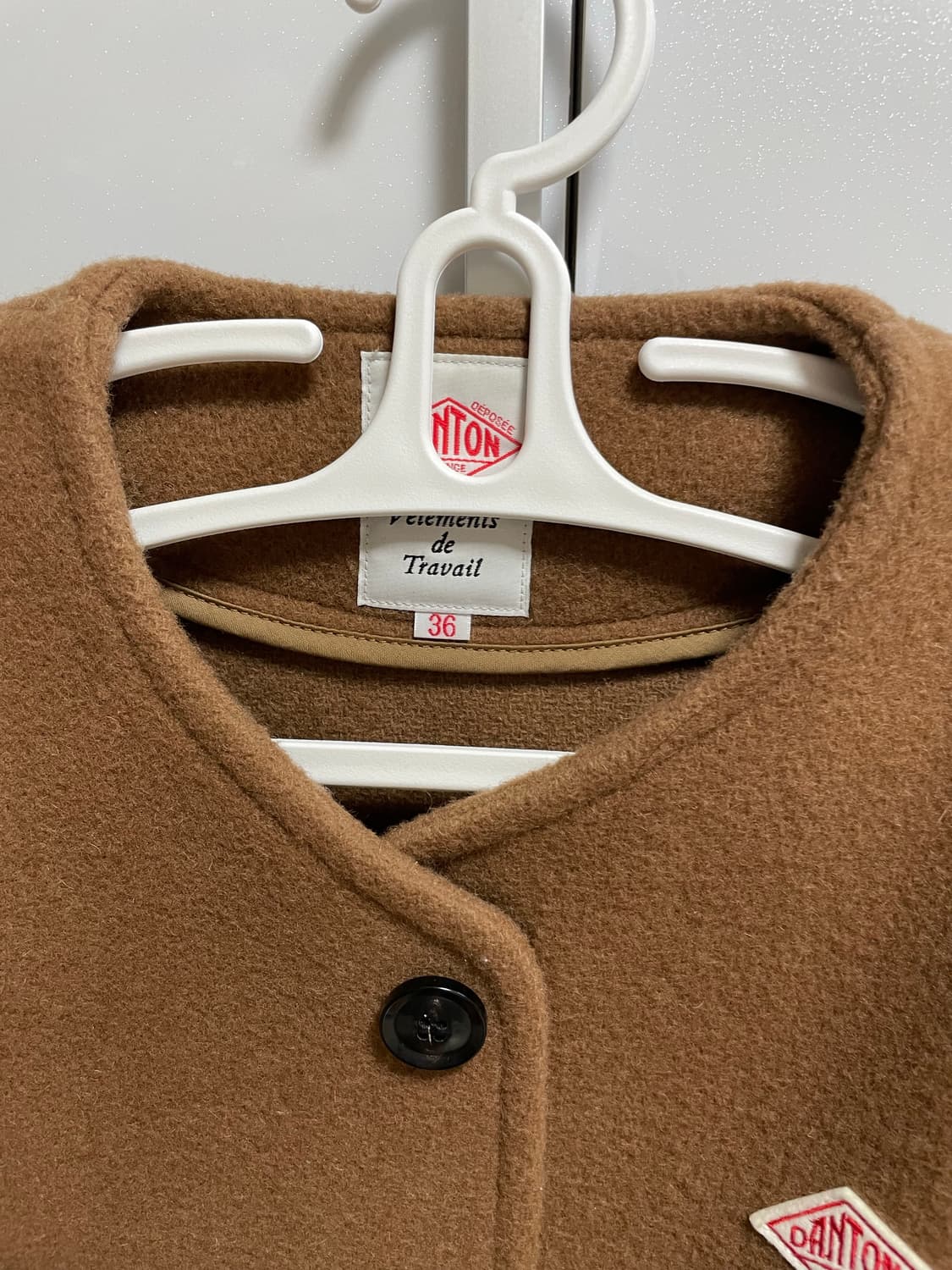 단톤 울 카라리스 노카라 자켓 코트 베이지 36 상품이미지2