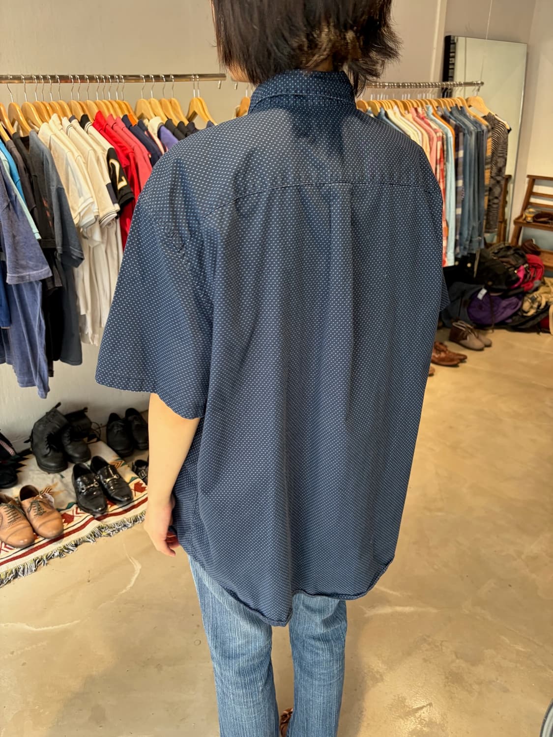 GAP 도트 패턴 반팔 셔츠 XL 상품이미지6