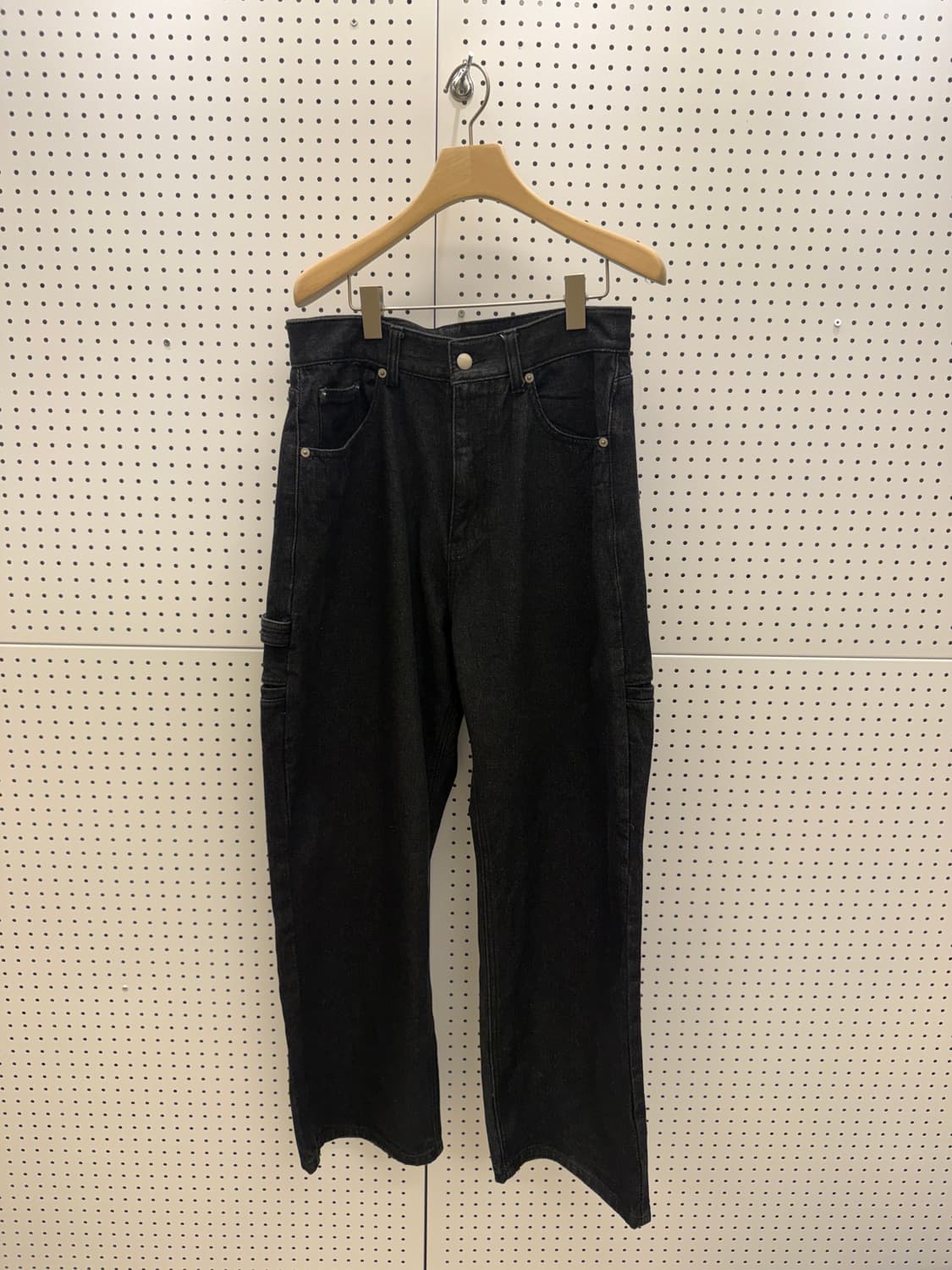 고스트리퍼블릭 카펜터 흑청 와이드 데님 팬츠 U881 상품이미지3