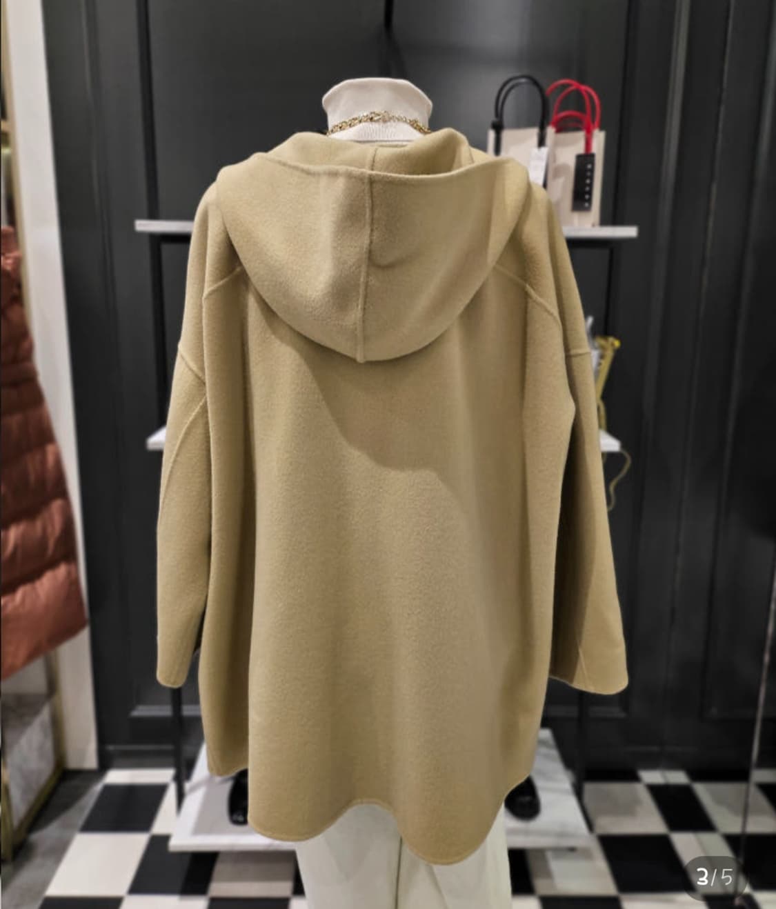 시슬리 후드코트 브라운 F사이즈 새상품 상품이미지5