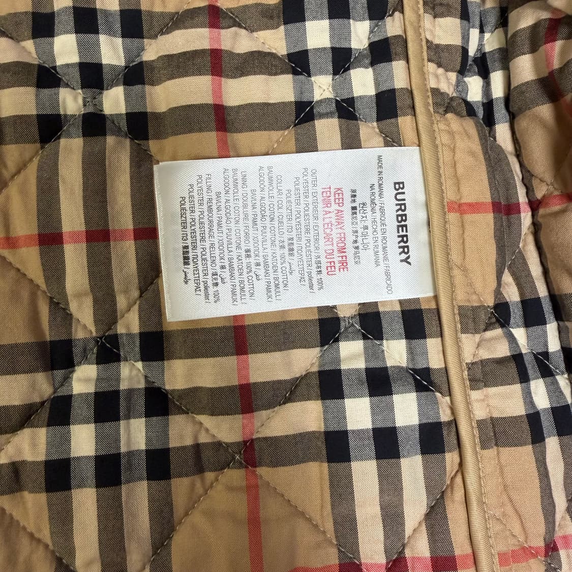 버버리 아동 퀄팅자켓 상품이미지3