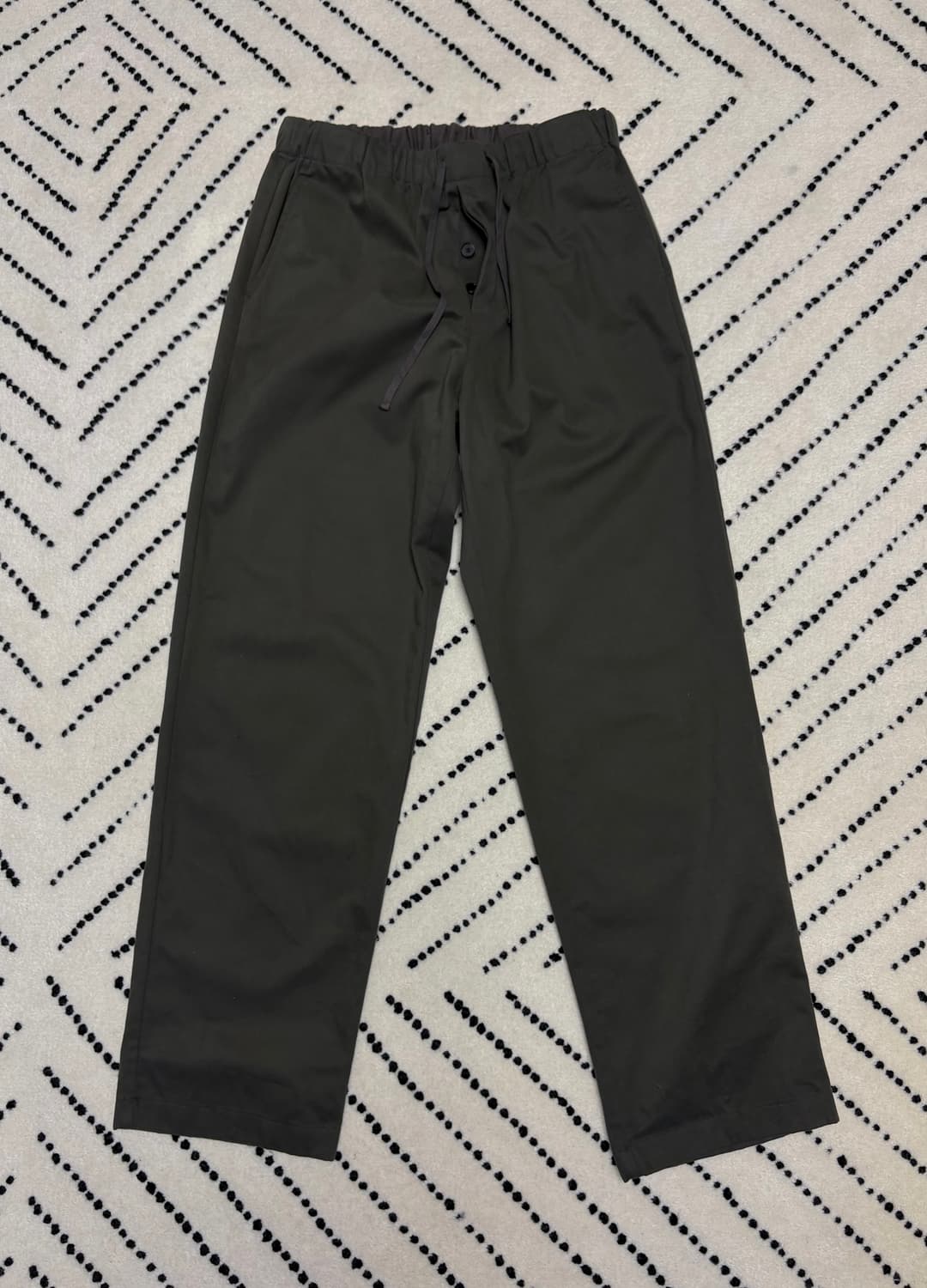 일본 원단 빈티지 카키 릴렉스핏 밴딩 팬츠 상품이미지2