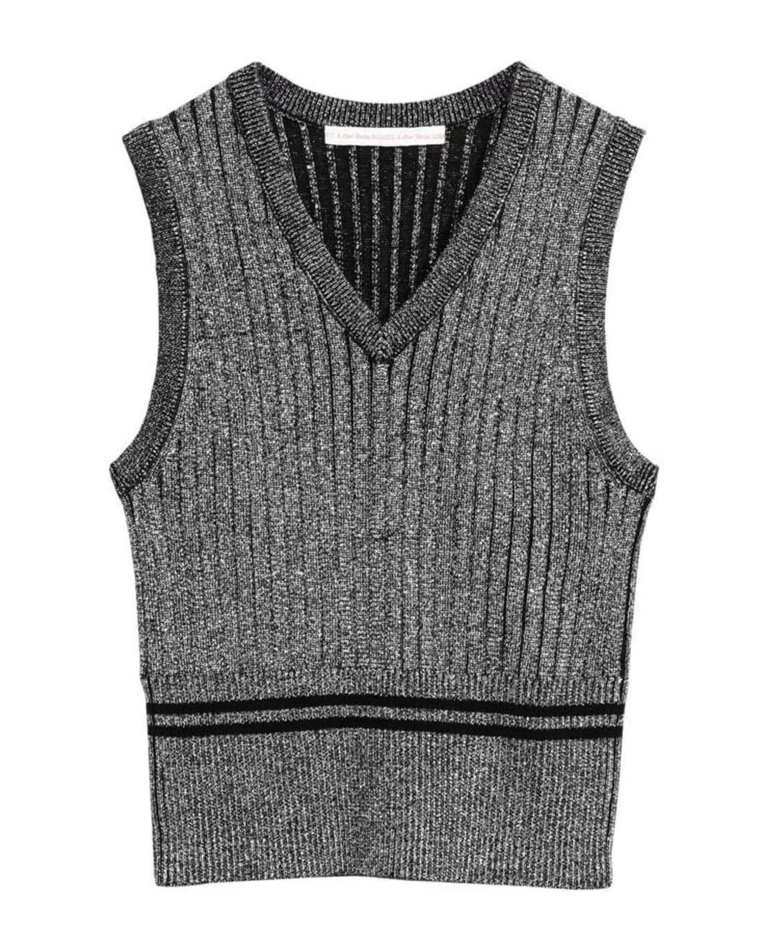 Silver Lurex Top 실버 메탈릭 베스트 상품이미지1