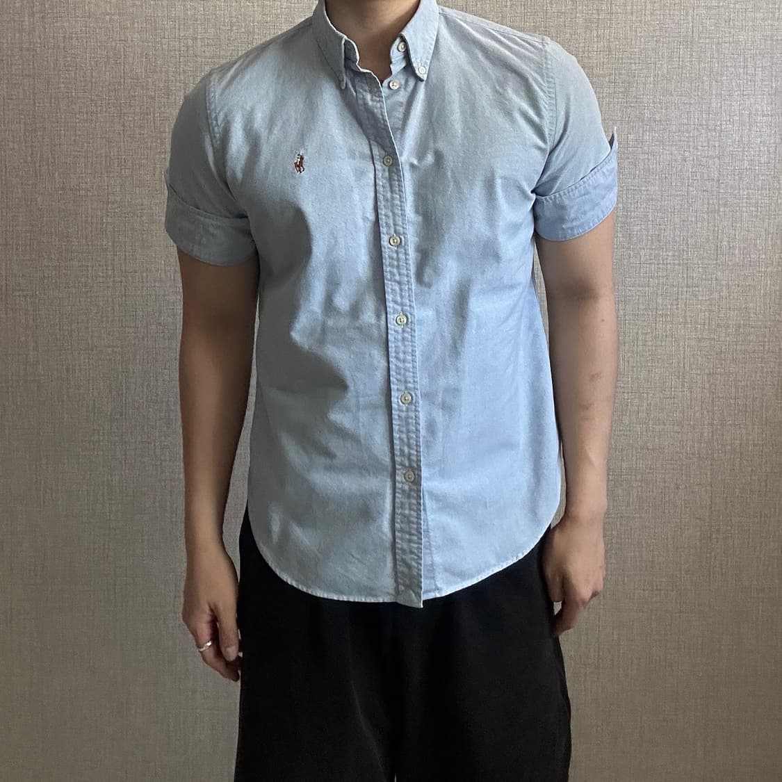 폴로 랄프로렌 옥스포드 스카이 반팔 셔츠 상품이미지3