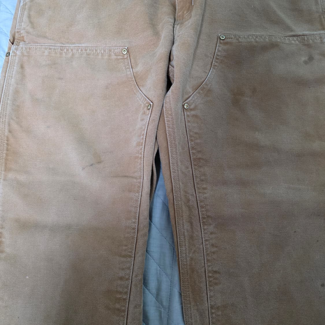 [38X30] 빈티지 칼하트 더블니 B01 BRN 워크팬츠 T-2 상품이미지2