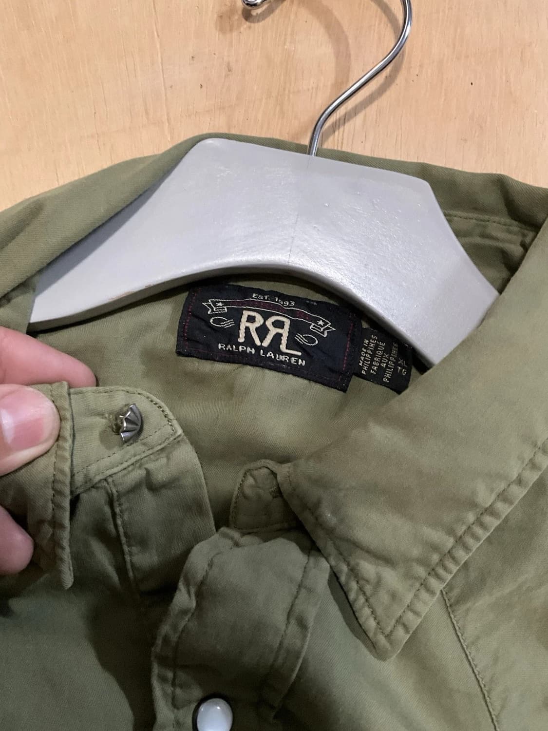 RRL 더블알엘 버팔로 웨스턴 셔츠 올리브 그린 상품이미지2