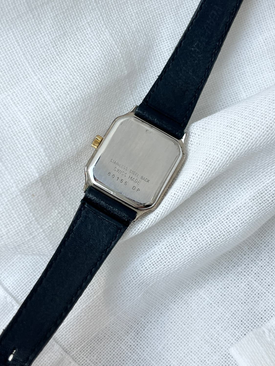 80s Courreges 꾸레쥬 가죽 스트랩 손목시계 상품이미지5