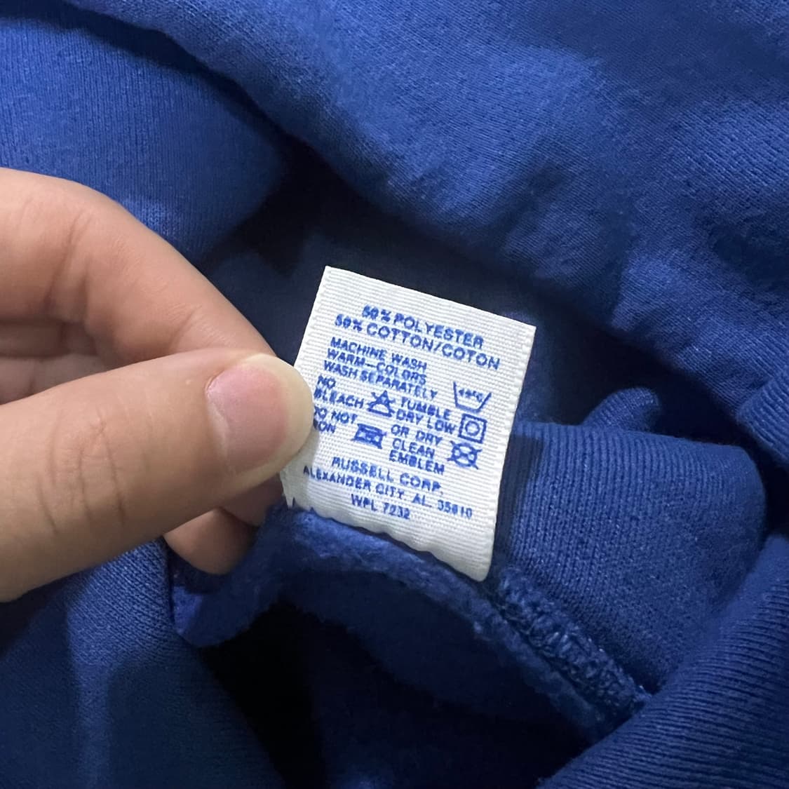 90s 러셀 후드 딥블루 made in usa 상품이미지3