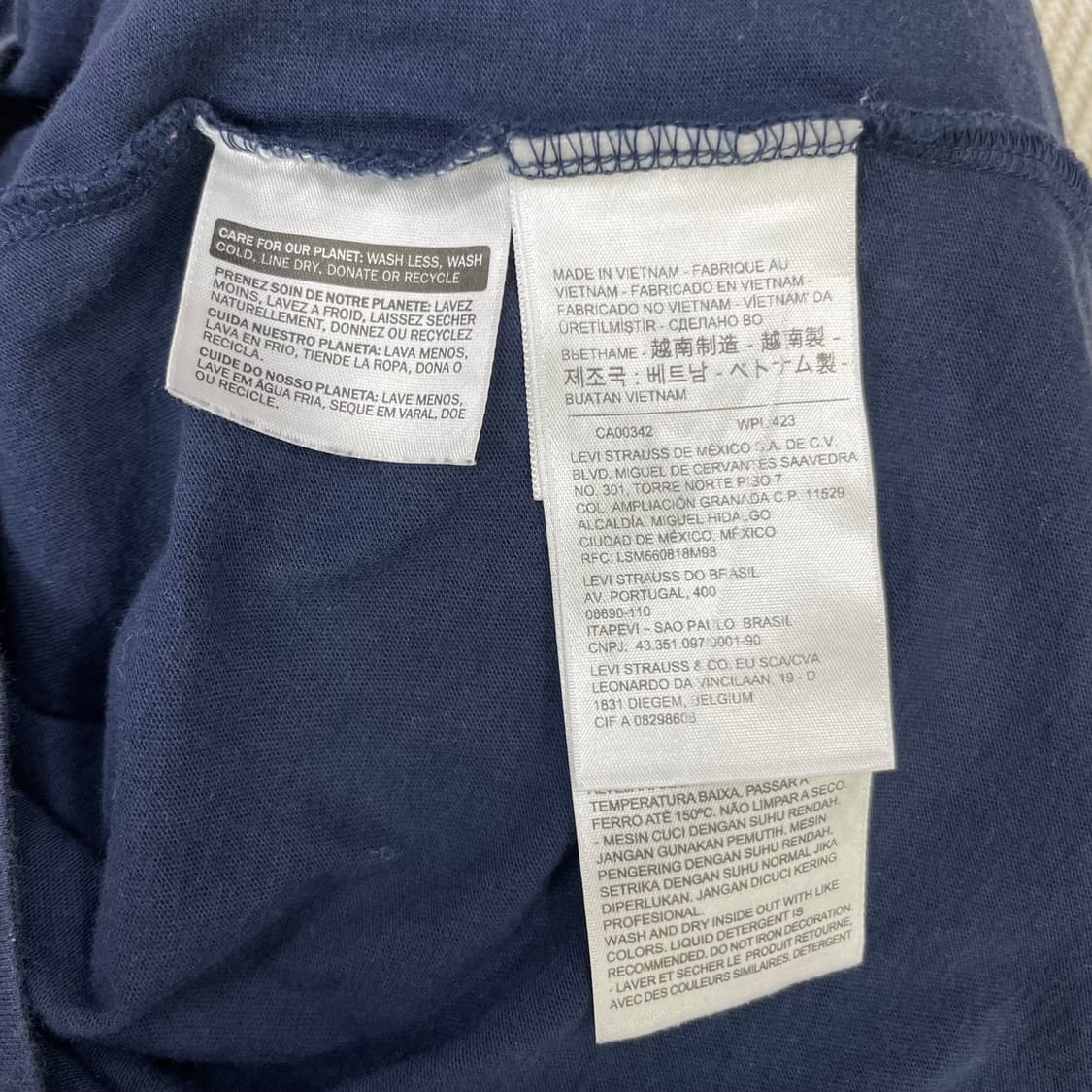 리바이스 Levi’s 빅로고 반팔티 네이비 S(90) 상품이미지4
