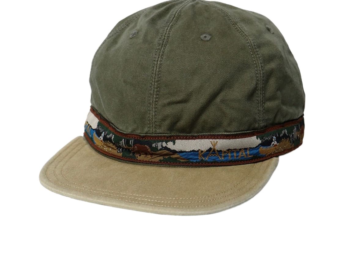캐피탈 무라치노 브림필드 캡 나바호 보트 카키 베이지 상품이미지1
