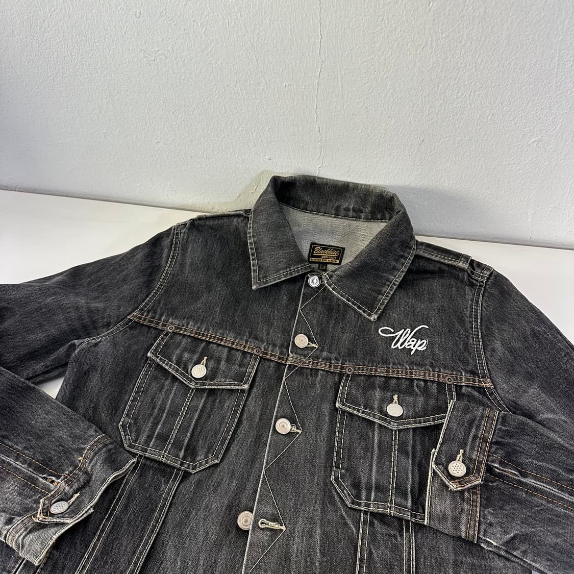 M 95 디아프바인 그레이워시드 워크웨어 데님 트러커자켓 상품이미지1