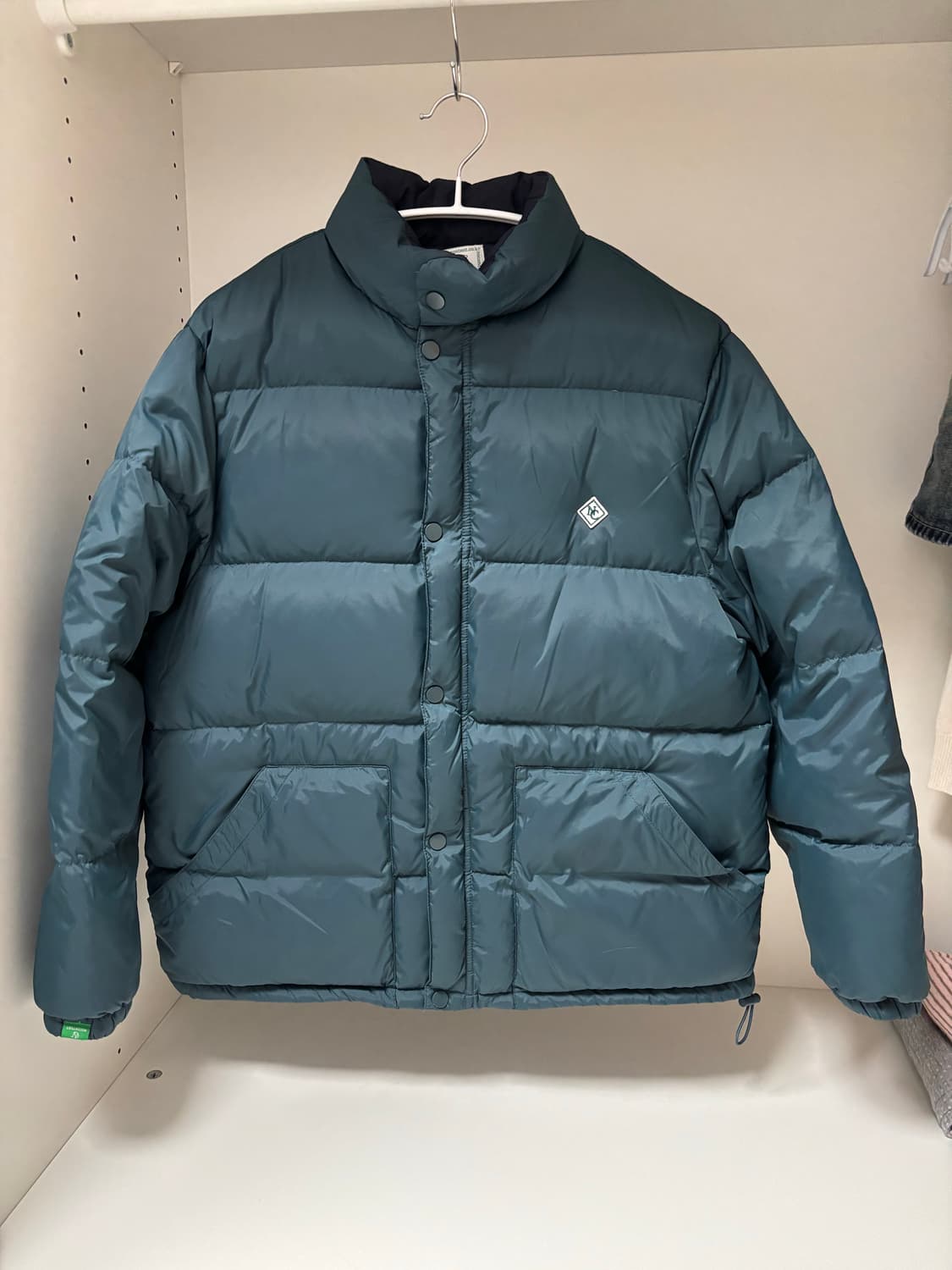 nocontent 노컨텐츠 패딩 스냅 다운 패딩 다크그린 나일론 상품이미지1