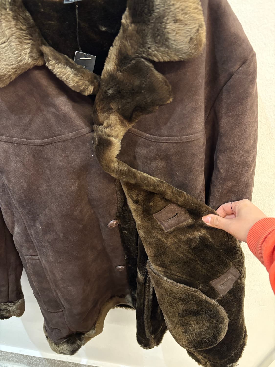 Fur mustang coat brown 상품이미지4