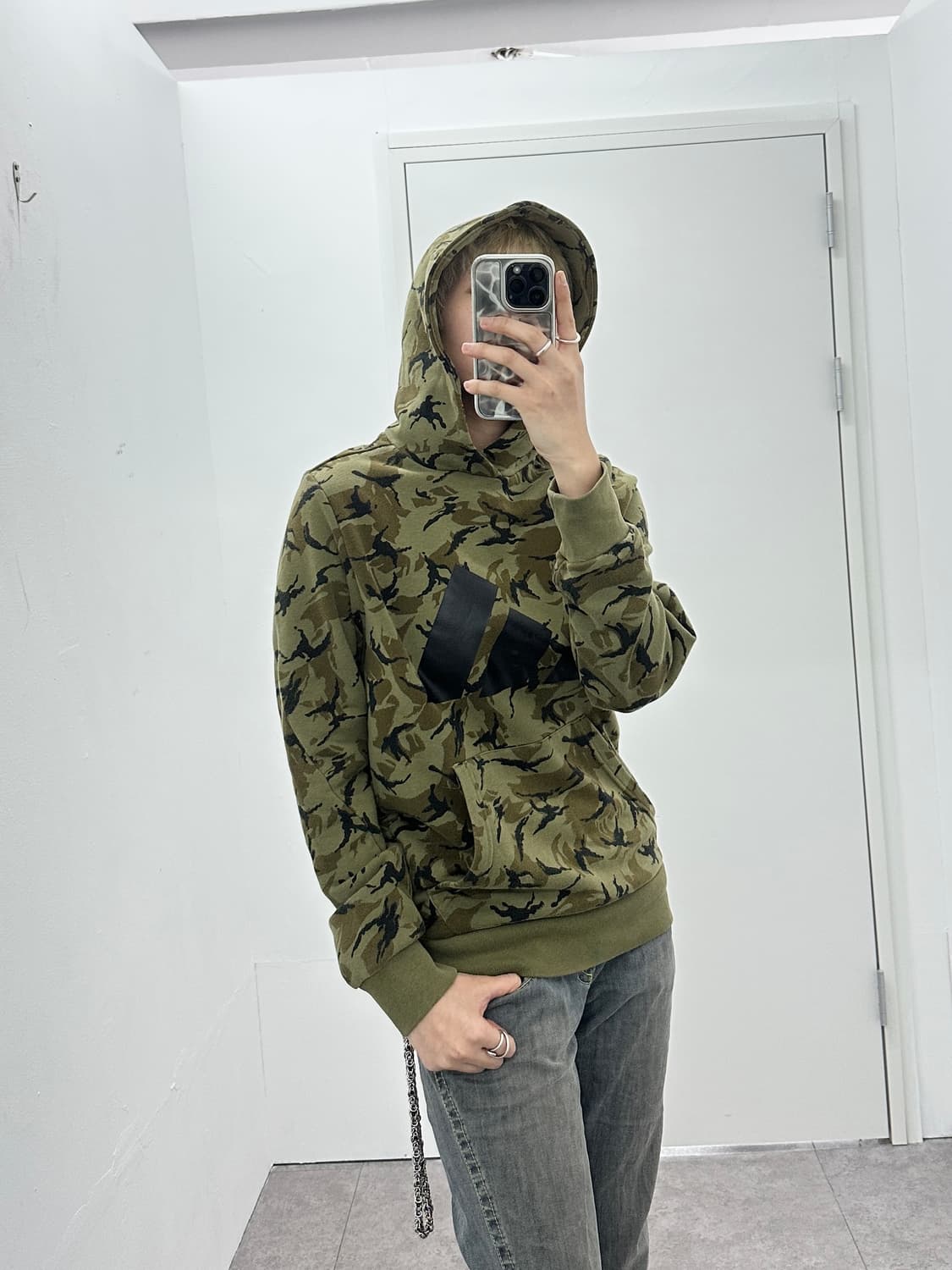Adidas camo logo printing hoodie 상품이미지1
