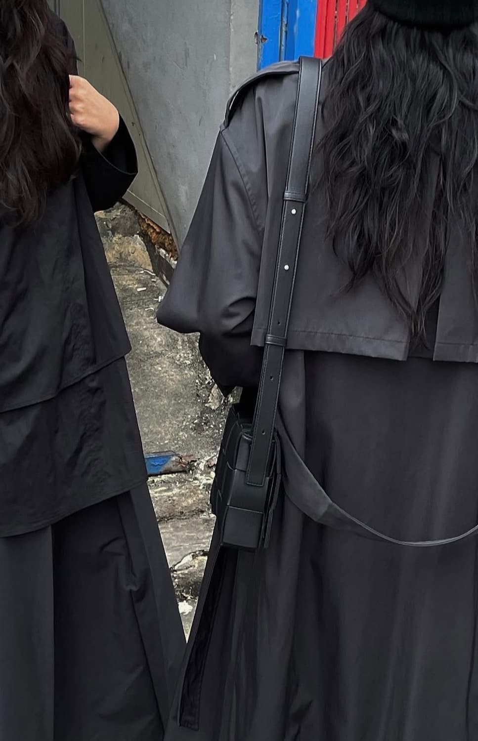 트리밍버드 더블 롱 트렌치 코트 [차콜 블랙] 상품이미지2