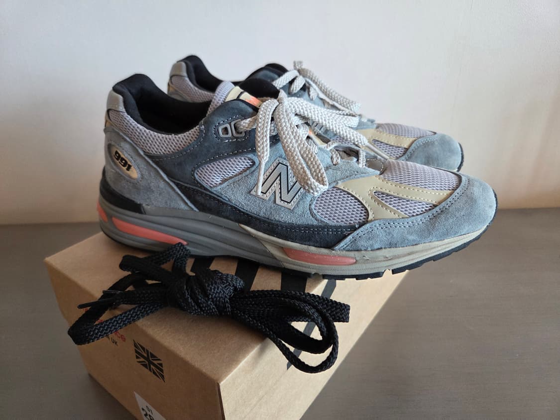 (260) 뉴발란스  991v2 블루 실버 260사이즈 상품이미지1